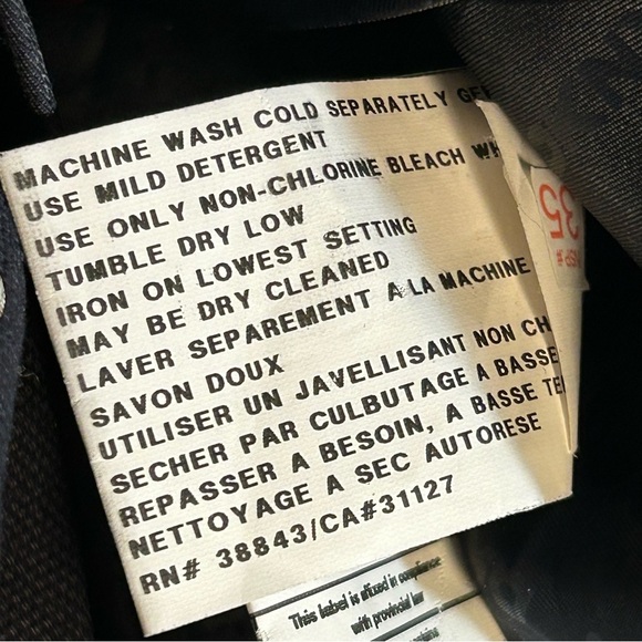 DKNY Car Trench Coat Navy Blue Snap Zip Lined Military Epaulettes Womens Size M - Picture 5 of 16